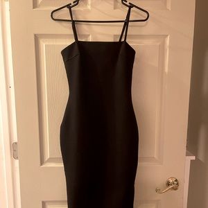 Lulus - worn once - size XS black midi dress. Smoke free home!